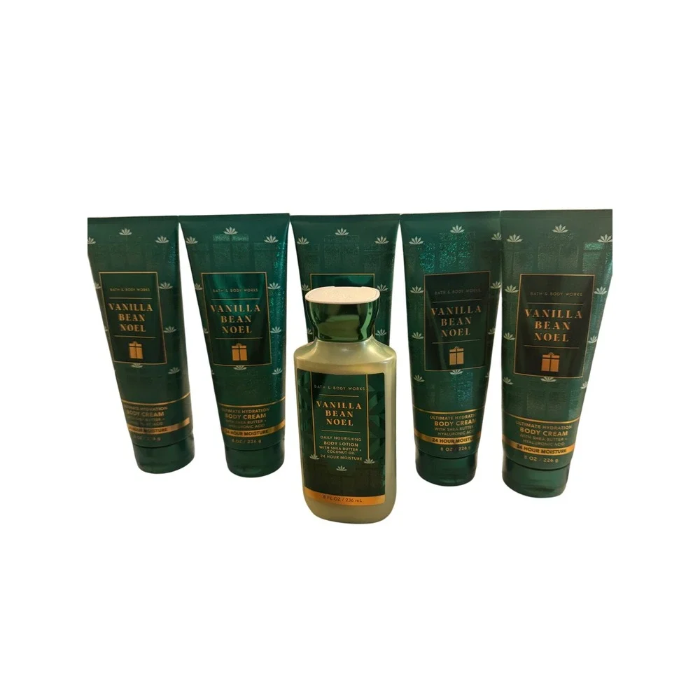 Bath & Body Works Unisex 6pc Lotion Set OS Green Vanilla Bean Noel Holiday Cozy